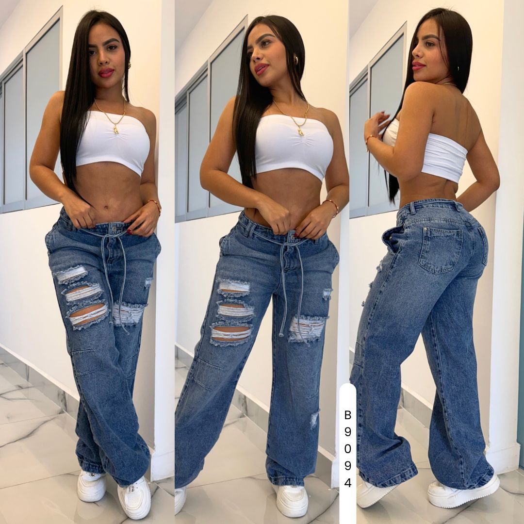 JEANS CARGO DAMA 9094