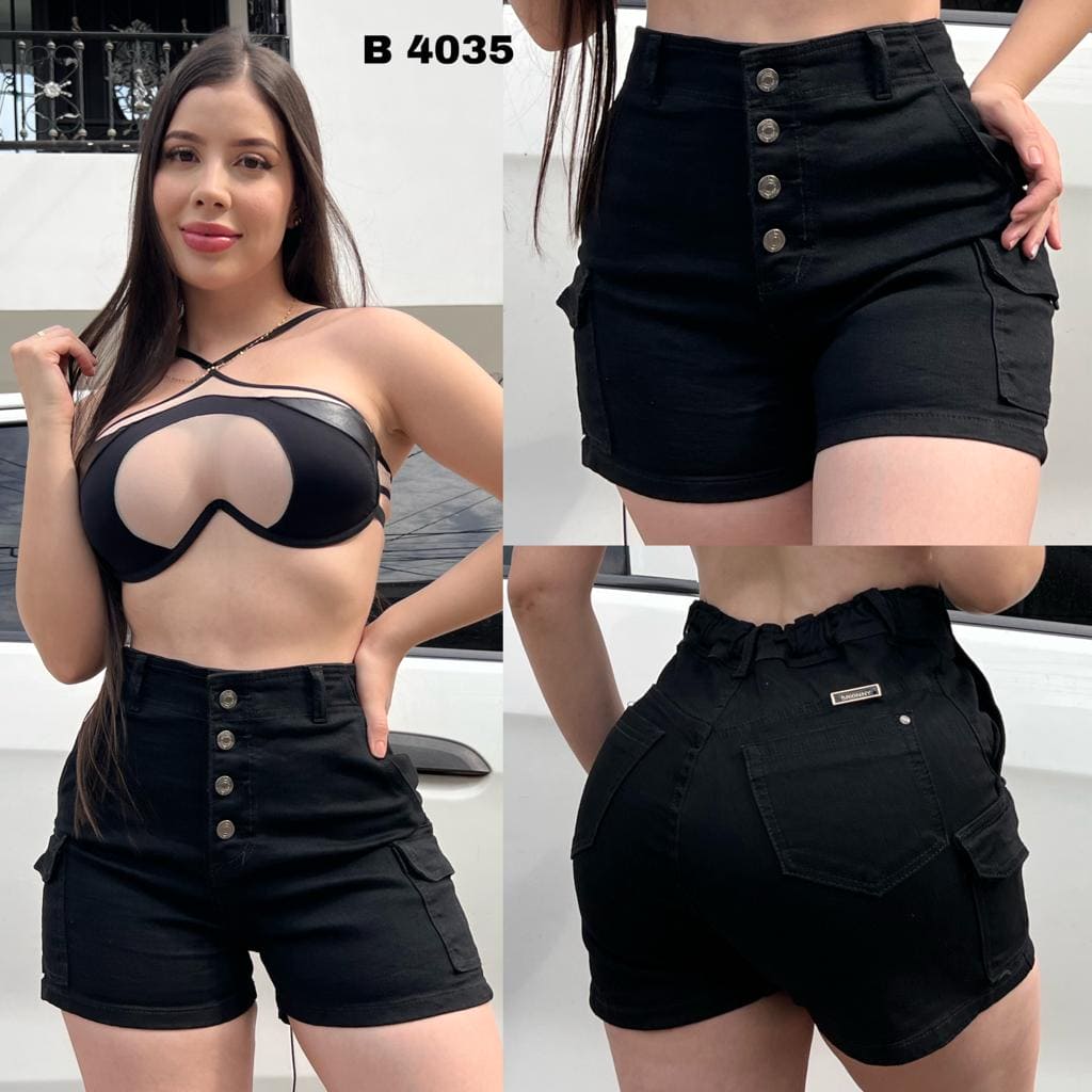 SHORT BRIONNY REALCE DE COLA (NEGRO) 4035