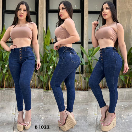 JEANS BRIONNY REALCE DE COLA (AZUL PERLA)