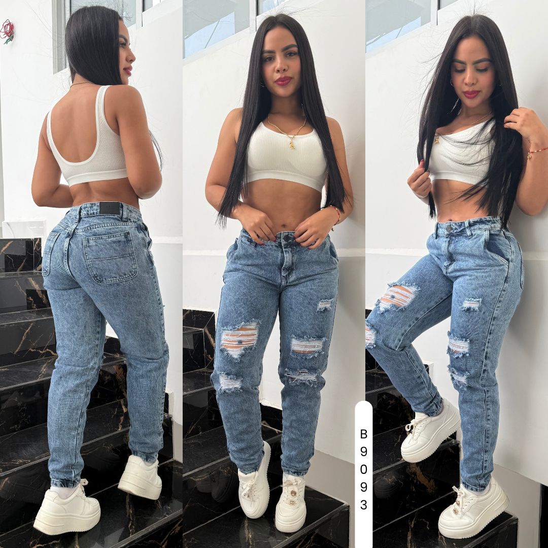 JEANS CARGO DAMA 9093