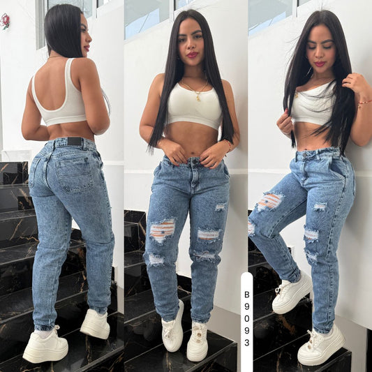 JEANS CARGO DAMA 9093